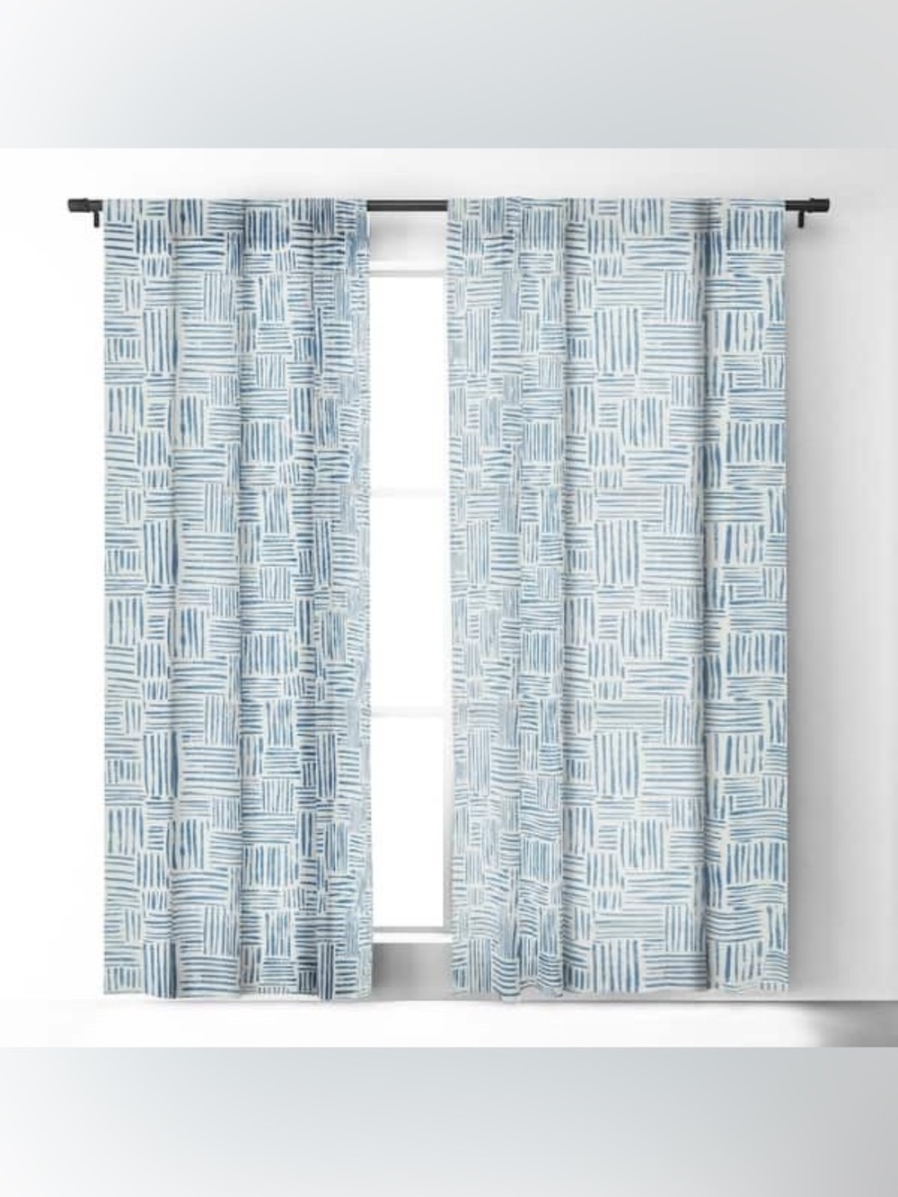 Schatzi Brown Leila Marks Blue Blackout Window Curtains Deny designs 50x63